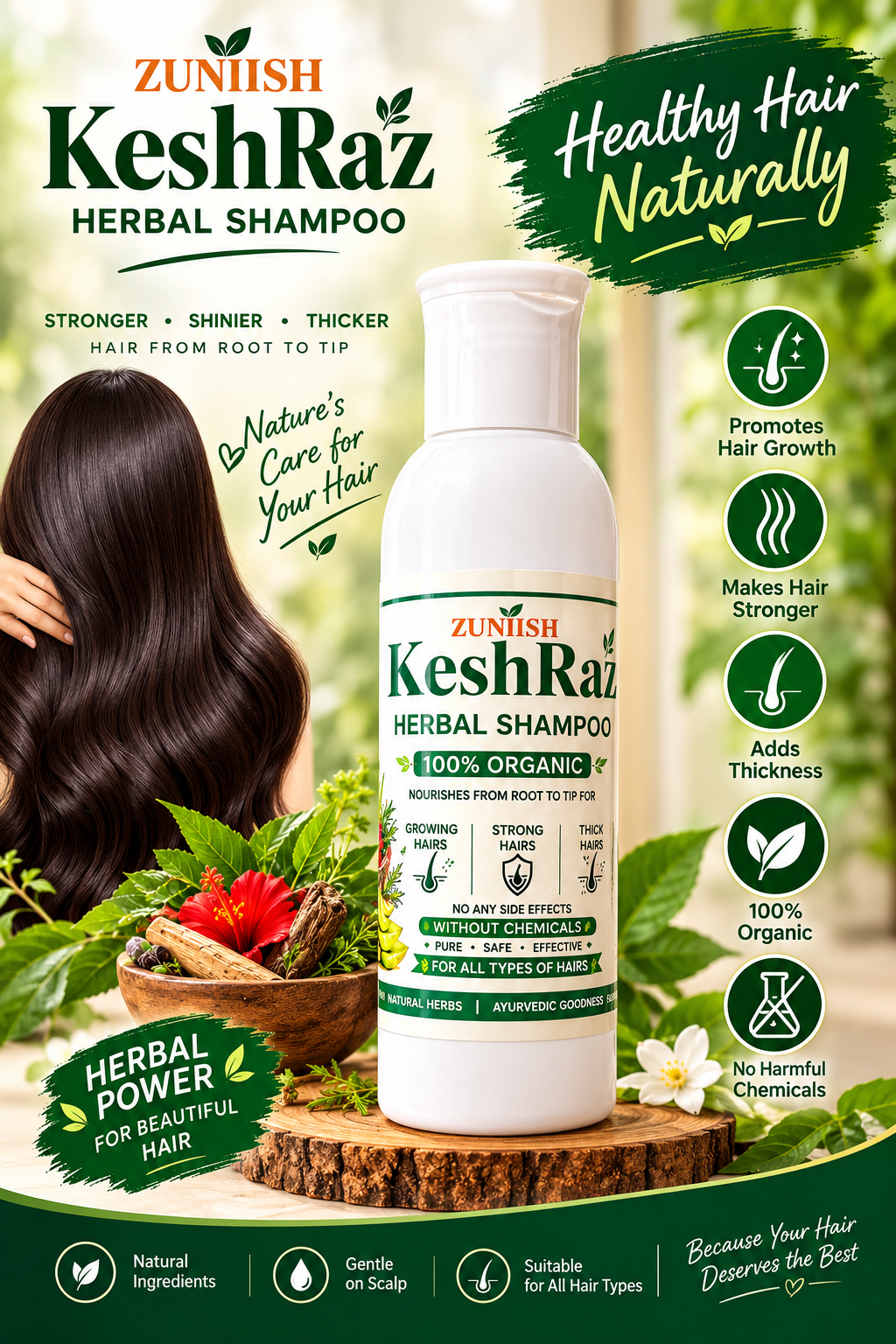 KeshRaz Herbal Shampoo Mini Bottle 120ml
